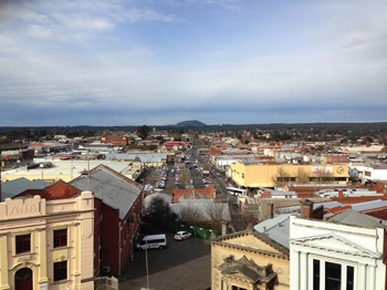 View of Ballarat 
from the apartment